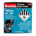 Image du produit : Meuleuse Makita Ø 125mm XGT 40 Volts MAX Lithium (Li-Ion) - 4 Ah - filetage M14 | GA013GM201