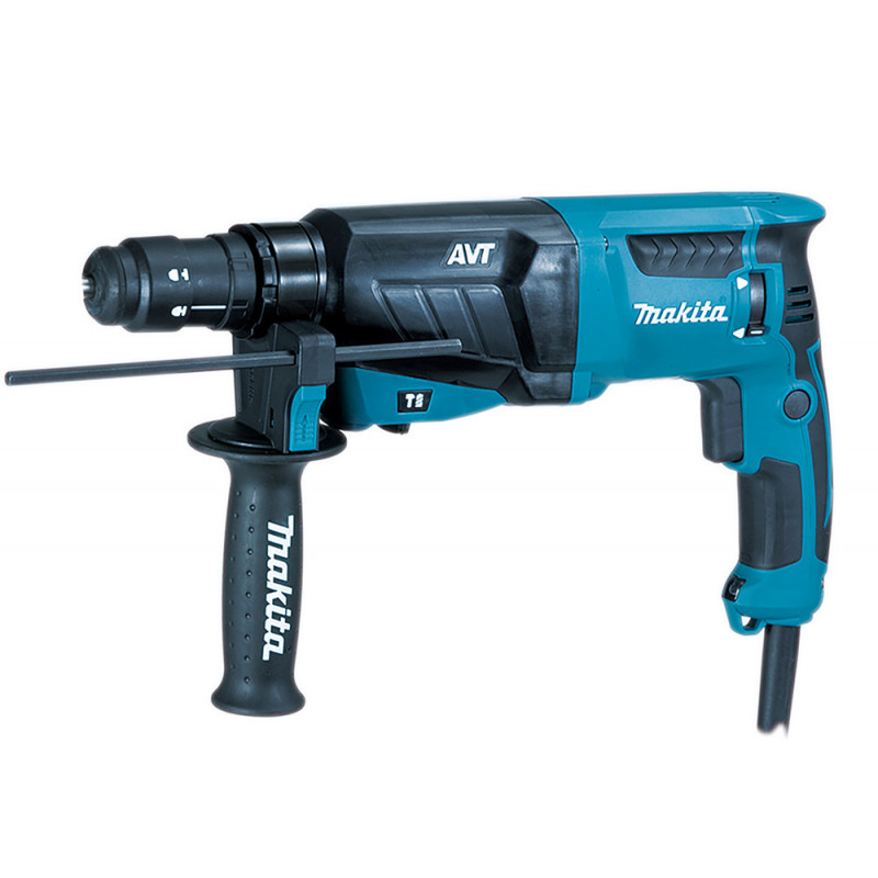 Perforateur burineur Makita SDS-Plus - 800 Watts - 26mm - coffret alu - kit d'accessoires - force de frappe 2,4 joules | HR2631FTX4