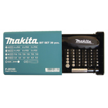 Coffret Makita Tournevis Makita porte-embout et 37 accessoires | P-20183