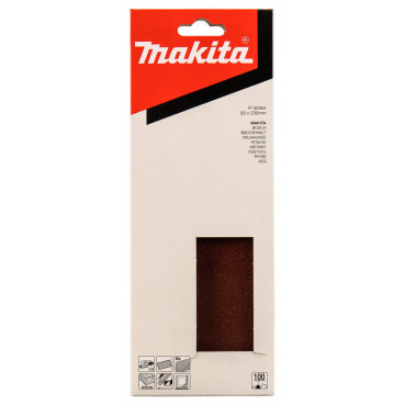 Feuille rectangulaire abrasive 93x230mm - longueur totale 230mm - largeur 93mm - grain 100 - 10 pièce(s) Makita | P-32954