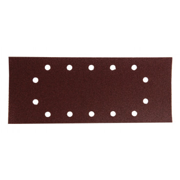 Feuille rectangulaire abrasive 115x280mm - 5 + 5 + 2 + 2 trous - longueur totale 280mm - largeur 115mm - grain 100 - 10 pièce(s) Makita | P-33037