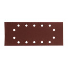 Image du produit : Feuille rectangulaire abrasive 115x280mm - 5 + 5 + 2 + 2 trous - longueur totale 280mm - largeur 115mm - grain 180 - 10 pièce(s) Makita | P-33065