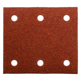 Feuille rectangulaire abrasive 114x102mm - 3 + 3 trous - Auto-agrippant - longueur totale 114mm - grain 60 - 10 pièce(s) Makita | P-33093