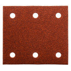 Image du produit : Feuille rectangulaire abrasive 114x102mm - 3 + 3 trous - Auto-agrippant - longueur totale 114mm - grain 60 - 10 pièce(s) Makita | P-33093