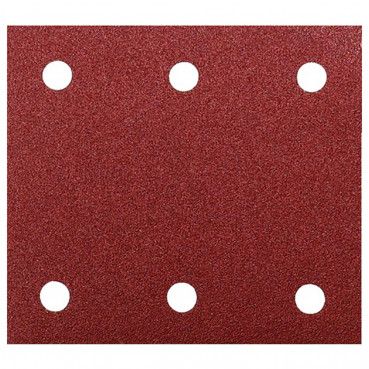 Feuille rectangulaire abrasive 114x102mm - 3 + 3 trous - Auto-agrippant - longueur totale 114mm - grain 150 - 10 pièce(s) Makita | P-33130