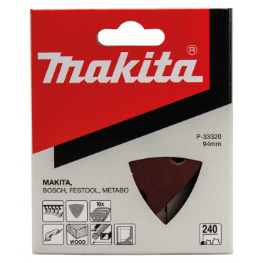 Feuille triangulaires abrasive 94mm - grain 240 - 10 pièce(s) Makita | P-33320