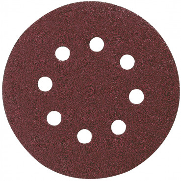 Disque abrasif Ø 125mm auto-agrippant 8 trous (bois/métal) - grain 100 - 10 pièce(s) Makita | P-43561