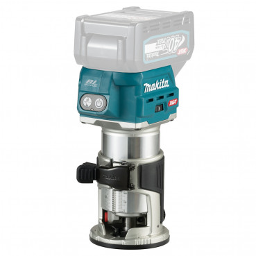 Affleureuse-défonceuse Makita XGT 6 et 8mm - 40 Volts MAX - sans fil Lithium (Li-Ion) - (Produit seul) - poids 2,2kg - capacité de plongée 0 - 40mm - pince diamètre 6 / 8mm | RT001GZ16