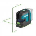 Image du produit : Laser en croix Makita sans fil 10,8 et 12 Volts CXT avec laser vert et lignes verticales et horizontales haute intensité, idéale plaquiste pour la pose de cloisons et plafonds placo | SK105GDZ