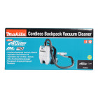 Image du produit : Aspirateur Makita dorsal XGT 40 Volts MAX Lithium (Li-Ion) - (Produit seul) - capacité sac poussière 1,5 - 2 litres - poids 4,1kg | VC008GZ