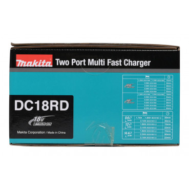 Chargeur rapide Makita 2 batteries Makstar Lithium (Li-Ion) 14,4 à 18 Volts - sans fil - DC18RD | 196933-6