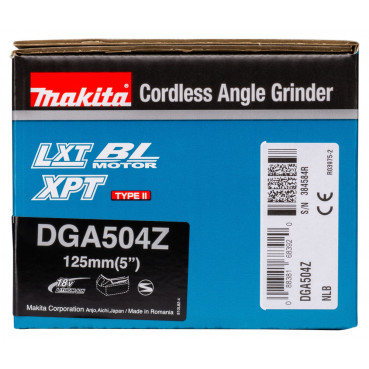 Meuleuse Makita Ø 125mm 18 Volts - sans fil Lithium (Li-Ion) (Produit seul) - filetage M14 | DGA504Z