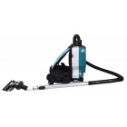 Image du produit : Aspirateur Makita dorsal LXT 36 Volts 2 x 18 Volts - sans fil Lithium (Li-Ion) - 110 mbar - (Produit seul) - capacité sac poussière 2 litres | DVC261ZX14