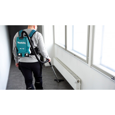 Aspirateur Makita dorsal LXT 36 Volts 2 x 18 Volts - sans fil Lithium (Li-Ion) - 110 mbar - (Produit seul) - capacité sac poussière 2 litres | DVC261ZX14