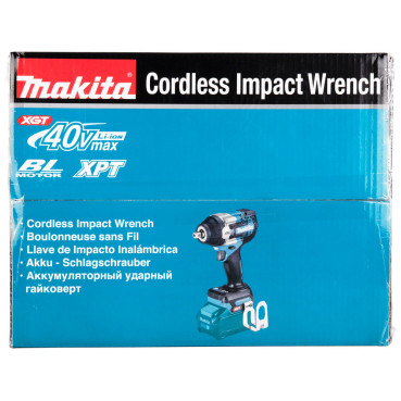 Boulonneuse à chocs Makita XGT 40 Volts MAX Lithium (Li-Ion) - XGT - 760 Nm - 4 Ah - carré 1/2" | TW007GM201