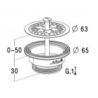 Image du produit : Bonde de lavabo plastique à grille diamètre Ø 63mm Nicoll | 0201085