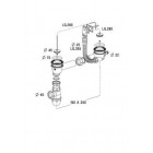 Image du produit : Vidage complet plastique pour évier inox 2 bacs diamètre Ø 74mm x 40mm Nicoll | 0204311