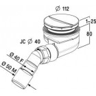 Image du produit : Bonde receveur de douche plastique Turboflow Ø 90 diamètre Ø 90mm x 40mm Nicoll | 0205240