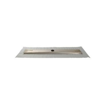 Caniveau de douche pour grille 70 mm avec grille réversible diamètre Ø 40mm - largeur 138mm - longueur 980mm Nicoll | 0205508