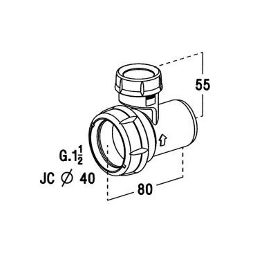 Ca40-soupape anti vide d.40 a visser diamètre Ø 40mm - longueur 80mm Nicoll | 0224062