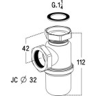 Image du produit : Siphon de lavabo laiton diamètre Ø 32mm Nicoll | 0501012