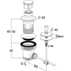 Image du produit : Bonde de lavabo laiton automatique diamètre Ø 60mm Nicoll | 0501032