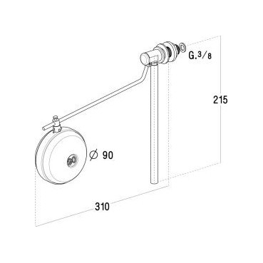 Robinet flotteur alimentation latérale Nicoll | 0701010