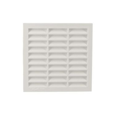 Grille de ventilation pour carrelage avec moustiquaire - hauteur 108mm - largeur 108mm couleur Blanc Nicoll | 1118