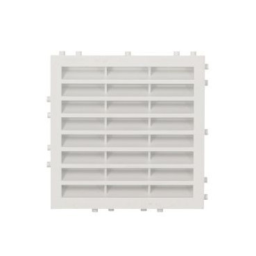 Grille de ventilation pour carrelage avec moustiquaire - hauteur 108mm - longueur 108mm couleur Blanc Nicoll | 118