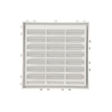 Grille de ventilation pour carrelage avec moustiquaire - hauteur 108mm - longueur 108mm couleur Blanc Nicoll | 118