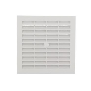 Grille de ventilation à visser ou à coller classique carrée - hauteur 154mm - largeur 154mm couleur Blanc Nicoll | 1B114