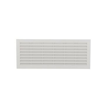 Grille de ventilation à visser ou à coller classique rectangulaire - hauteur 120mm - largeur 299mm couleur Blanc Nicoll | 1B161