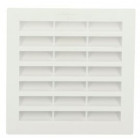 Image du produit : Grille de ventilation à visser ou à coller classique carrée - hauteur 122mm - largeur 122mm couleur Blanc Nicoll | 1B64