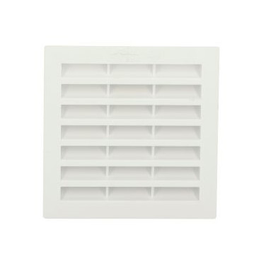 Grille de ventilation à visser ou à coller classique carrée - hauteur 122mm - largeur 122mm couleur Blanc Nicoll | 1B64