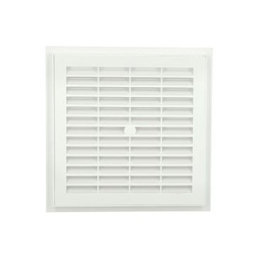 Grille de ventilation à sceller démontable et à fermeture carrée - hauteur 201mm - largeur 201mm couleur Blanc Nicoll | 1D164