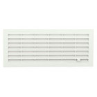 Image du produit : Grille de ventilation à visser ou à coller classique à fermeture rectangulaire - hauteur 108mm - largeur 254mm couleur Blanc Nicoll | 1FB111