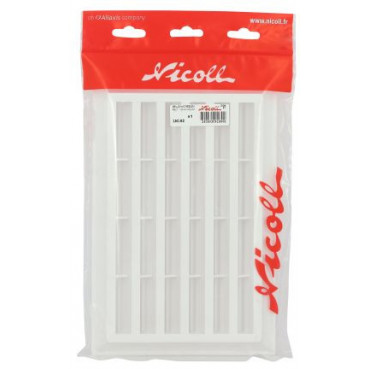 Grille de ventilation à sceller classique avec moustiquaire - hauteur 174mm - largeur 262mm couleur Blanc Nicoll | 1M162