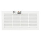 Image du produit : Grille de ventilation pour carrelage avec moustiquaire - hauteur 118mm - longueur 228mm couleur Blanc Nicoll | 218