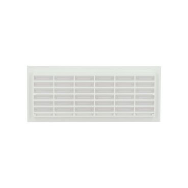 Grille de ventilation à visser ou à coller classique rectangulaire - hauteur 108mm - largeur 254mm couleur Blanc Nicoll | B101