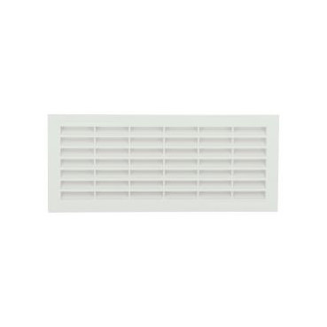 Grille de ventilation à visser ou à coller classique rectangulaire - hauteur 108mm - largeur 254mm couleur Blanc Nicoll | B101