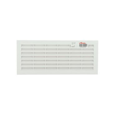 Grille de ventilation à visser ou à coller classique rectangulaire - hauteur 108mm - largeur 254mm couleur Blanc Nicoll | B101