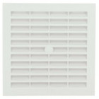 Image du produit : Grille de ventilation à visser ou à coller classique carrée - hauteur 154mm - largeur 154mm couleur Blanc Nicoll | B104