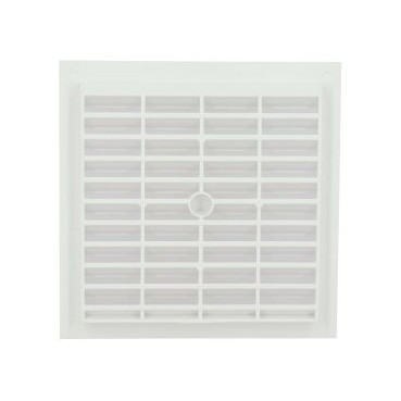 Grille de ventilation à visser ou à coller classique carrée - hauteur 154mm - largeur 154mm couleur Blanc Nicoll | B104