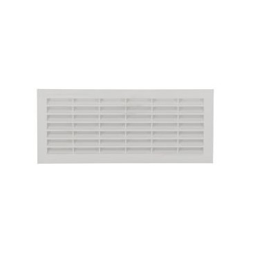 Grille de ventilation à visser ou à coller classique rectangulaire - hauteur 108mm - largeur 254mm couleur Blanc Nicoll | B111