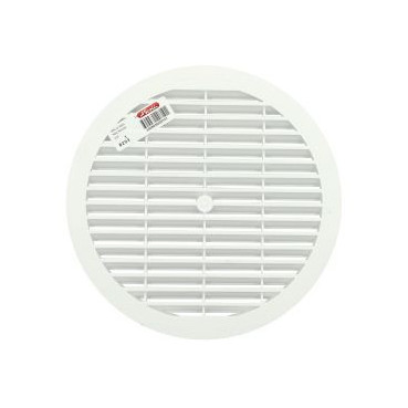 Grille de ventilation à visser ou à coller classique ronde diamètre Ø 198mm couleur Blanc Nicoll | B203