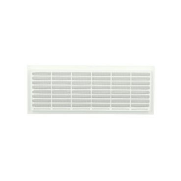 Grille de ventilation à visser ou à coller classique rectangulaire - hauteur 132mm - largeur 338mm couleur Blanc Nicoll | B211