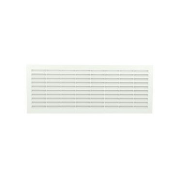 Grille de ventilation à visser ou à coller classique rectangulaire - hauteur 146mm - largeur 376mm couleur Blanc Nicoll | B261