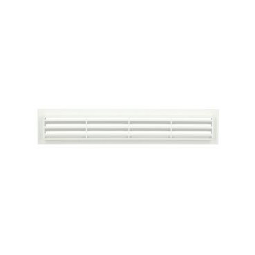 Grille de ventilation à visser ou à coller classique rectangulaire - hauteur 60mm - largeur 305mm couleur Blanc Nicoll | B502D