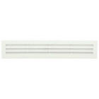 Image du produit : Grille de ventilation à visser ou à coller classique rectangulaire - hauteur 60mm - largeur 305mm couleur Blanc Nicoll | B502D