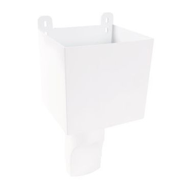 Boîte à eau de gouttière pour descente ovoïde 90x56 couleur Blanc Nicoll | BAO95B